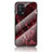 Funda Bumper Silicona Gel Espejo Patron de Moda Carcasa para Oppo A54 5G Rojo