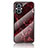 Funda Bumper Silicona Gel Espejo Patron de Moda Carcasa para Oppo A96 5G Rojo