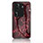 Funda Bumper Silicona Gel Espejo Patron de Moda Carcasa para Oppo Reno11 Pro 5G Rojo