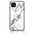 Funda Bumper Silicona Gel Espejo Patron de Moda Carcasa para Realme C21 Blanco