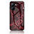 Funda Bumper Silicona Gel Espejo Patron de Moda Carcasa para Realme C33 Rojo