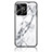 Funda Bumper Silicona Gel Espejo Patron de Moda Carcasa para Realme C53 India Blanco