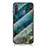 Funda Bumper Silicona Gel Espejo Patron de Moda Carcasa para Samsung Galaxy A21 European Azul