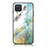 Funda Bumper Silicona Gel Espejo Patron de Moda Carcasa para Samsung Galaxy F12 Verde