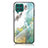 Funda Bumper Silicona Gel Espejo Patron de Moda Carcasa para Samsung Galaxy F62 5G Verde