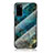 Funda Bumper Silicona Gel Espejo Patron de Moda Carcasa para Samsung Galaxy S20 5G Azul