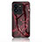 Funda Bumper Silicona Gel Espejo Patron de Moda Carcasa para Vivo iQOO 10 Pro 5G Rojo