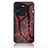 Funda Bumper Silicona Gel Espejo Patron de Moda Carcasa para Vivo Y35 4G Rojo