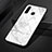 Funda Bumper Silicona Gel Espejo Patron de Moda Carcasa S01 para Huawei P30 Lite New Edition Blanco