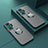 Funda Bumper Silicona Transparente con Magnetico Anillo de dedo Soporte T01 para Xiaomi Poco F4 GT 5G Verde
