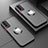 Funda Bumper Silicona Transparente con Magnetico Anillo de dedo Soporte T01 para Xiaomi Redmi 9T 4G Negro