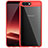 Funda Bumper Silicona Transparente Espejo para Huawei Honor V10 Rojo