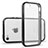 Funda Bumper Silicona Transparente Mate para Apple iPhone 4 Negro