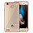 Funda Bumper Silicona Transparente Mate para Huawei Enjoy 5S Oro Rosa