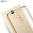 Funda Bumper Silicona Transparente Mate para Xiaomi Redmi Note 3 Oro