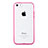 Funda Bumper Silicona Transparente Mate T01 para Apple iPhone 5C Rosa Roja