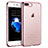 Funda Bumper Silicona Transparente T01 para Apple iPhone 7 Plus Rosa