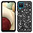Funda Bumper Silicona y Plastico Carcasa Frontal y Trasera 360 Grados Bling-Bling JX1 para Samsung Galaxy A12 5G Negro