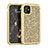 Funda Bumper Silicona y Plastico Carcasa Frontal y Trasera 360 Grados Bling-Bling para Apple iPhone 11 Oro