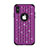 Funda Bumper Silicona y Plastico Carcasa Frontal y Trasera 360 Grados Bling-Bling para Apple iPhone X Morado