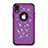 Funda Bumper Silicona y Plastico Carcasa Frontal y Trasera 360 Grados Bling-Bling para Apple iPhone XR Morado