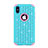 Funda Bumper Silicona y Plastico Carcasa Frontal y Trasera 360 Grados Bling-Bling para Apple iPhone Xs Azul