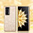 Funda Bumper Silicona y Plastico Carcasa Frontal y Trasera 360 Grados Bling-Bling para Huawei Honor Magic V2 5G Oro