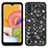 Funda Bumper Silicona y Plastico Carcasa Frontal y Trasera 360 Grados Bling-Bling para Samsung Galaxy A01 SM-A015 Negro