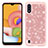 Funda Bumper Silicona y Plastico Carcasa Frontal y Trasera 360 Grados Bling-Bling para Samsung Galaxy A01 SM-A015 Oro Rosa