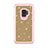 Funda Bumper Silicona y Plastico Carcasa Frontal y Trasera 360 Grados Bling-Bling para Samsung Galaxy S9 Rosa