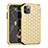 Funda Bumper Silicona y Plastico Carcasa Frontal y Trasera 360 Grados Bling-Bling U01 para Apple iPhone 11 Pro Max Oro y Negro