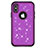 Funda Bumper Silicona y Plastico Carcasa Frontal y Trasera 360 Grados Bling-Bling U01 para Apple iPhone X Morado