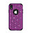 Funda Bumper Silicona y Plastico Carcasa Frontal y Trasera 360 Grados Bling-Bling U01 para Apple iPhone XR Morado