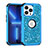 Funda Bumper Silicona y Plastico Carcasa Frontal y Trasera 360 Grados Bling-Bling YJ1 para Apple iPhone 13 Pro Azul