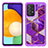 Funda Bumper Silicona y Plastico Carcasa Frontal y Trasera 360 Grados JX1 para Samsung Galaxy A52 4G Morado