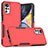 Funda Bumper Silicona y Plastico Carcasa Frontal y Trasera 360 Grados MQ1 para Motorola Moto G22 Rojo