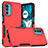 Funda Bumper Silicona y Plastico Carcasa Frontal y Trasera 360 Grados MQ1 para Motorola MOTO G52 Rojo
