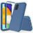 Funda Bumper Silicona y Plastico Carcasa Frontal y Trasera 360 Grados MQ1 para Samsung Galaxy A52 4G Azul