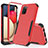 Funda Bumper Silicona y Plastico Carcasa Frontal y Trasera 360 Grados MQ1 para Samsung Galaxy F02S SM-E025F Rojo
