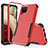 Funda Bumper Silicona y Plastico Carcasa Frontal y Trasera 360 Grados MQ1 para Samsung Galaxy F12 Rojo