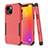 Funda Bumper Silicona y Plastico Carcasa Frontal y Trasera 360 Grados para Apple iPhone 13 Rojo