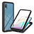 Funda Bumper Silicona y Plastico Carcasa Frontal y Trasera 360 Grados U02 para Samsung Galaxy A02 Negro