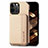 Funda Bumper Silicona y Plastico Carcasa Frontal y Trasera 360 Grados U05 para Apple iPhone 16 Pro Max Oro