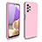 Funda Bumper Silicona y Plastico Carcasa Frontal y Trasera 360 Grados WL1 para Samsung Galaxy A32 5G Oro Rosa