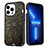 Funda Bumper Silicona y Plastico Carcasa Frontal y Trasera 360 Grados YJ2 para Apple iPhone 13 Pro Max Negro