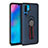 Funda Bumper Silicona y Plastico Mate Carcasa con Anillo de dedo Soporte para Huawei P30 Pro New Edition Azul