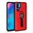 Funda Bumper Silicona y Plastico Mate Carcasa con Anillo de dedo Soporte para Huawei P30 Pro New Edition Rojo