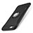 Funda Bumper Silicona y Plastico Mate Carcasa con Anillo de dedo Soporte S01 para Apple iPhone SE (2020) Negro