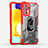 Funda Bumper Silicona y Plastico Mate Carcasa con Magnetico Anillo de dedo Soporte J01S para Samsung Galaxy A52 4G Rojo