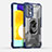 Funda Bumper Silicona y Plastico Mate Carcasa con Magnetico Anillo de dedo Soporte J01S para Samsung Galaxy A52 5G Azul